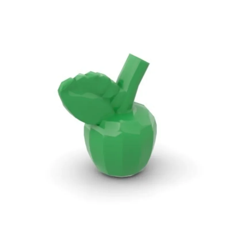 [72Pcs]【50g】 Model 33051 Assembled Food Fruit Red Apple Green Apple, Children DIY STEM Building Blocks Toy Group