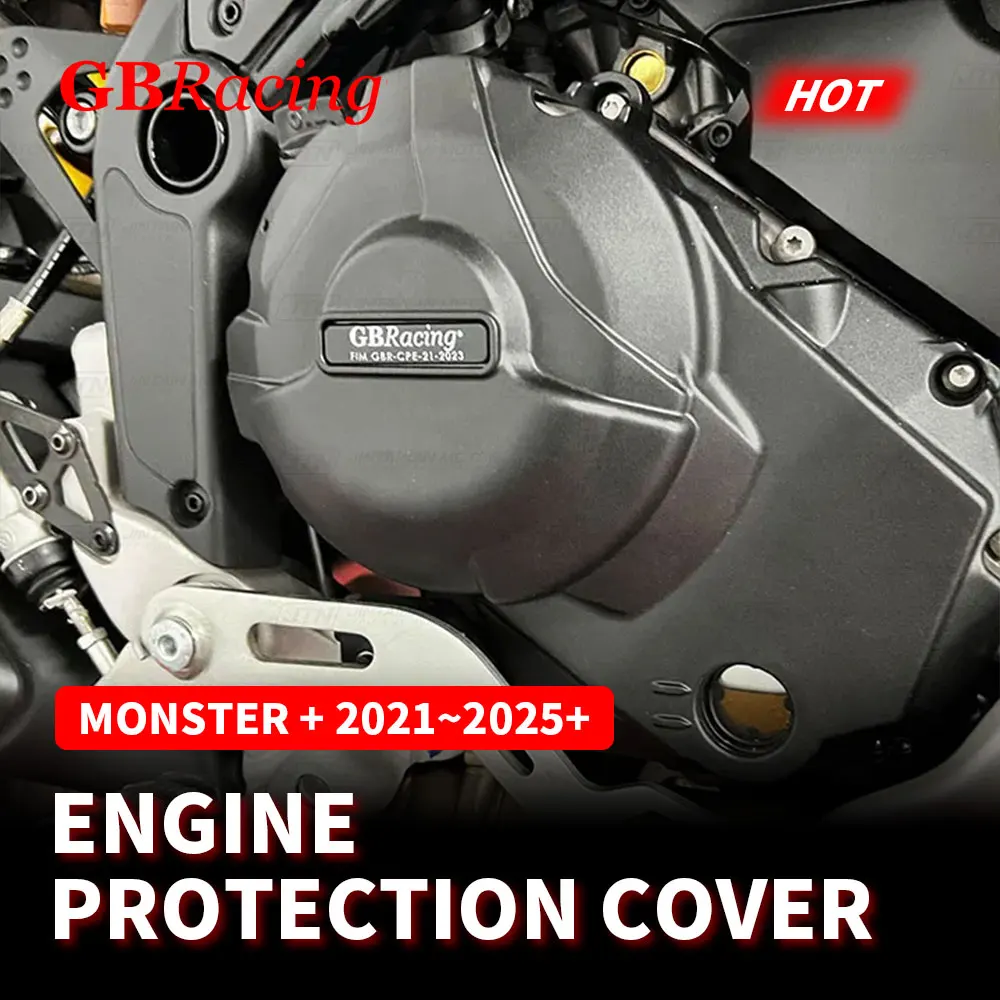

GB Racing Engine Cover Set For DUCATI MONSTER + 2021 2022 2023 2024 2025 2026 Alternator Clutch Pump Protect Cover Accessories