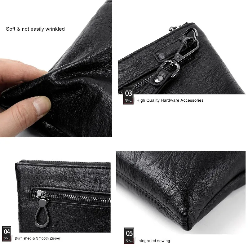 Men's Handbag Wallet Portable Slot Light weight Clutch Bag Daily Phone Cards Purse Bags