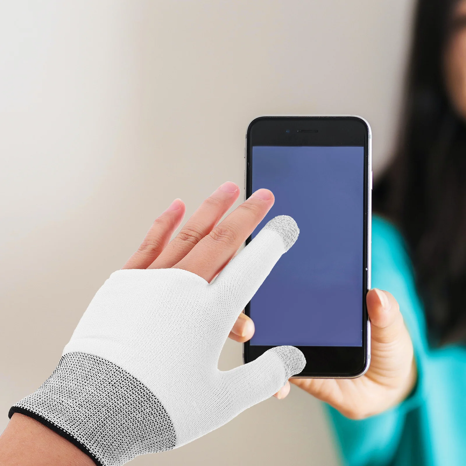 1 par de guantes ultrafinos para juegos móviles, mangas elásticas transpirables a prueba de sudor para uso en jugadores, guantes para juegos