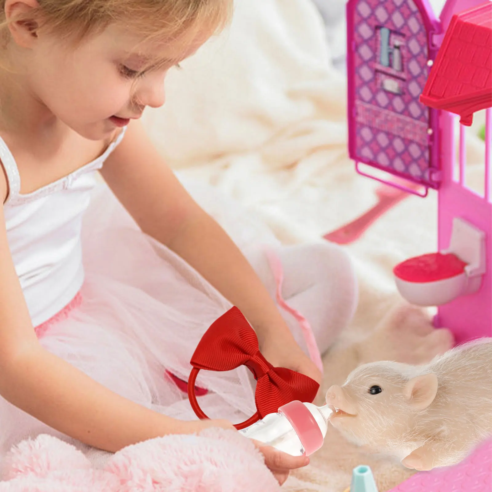 Silicone Pig Doll Toy Cute Miniature Kid Piggy Toys Pig Reborn Realistic Pig Toy Interesting Kid Christimas Birthday Dolls Gift - view 3