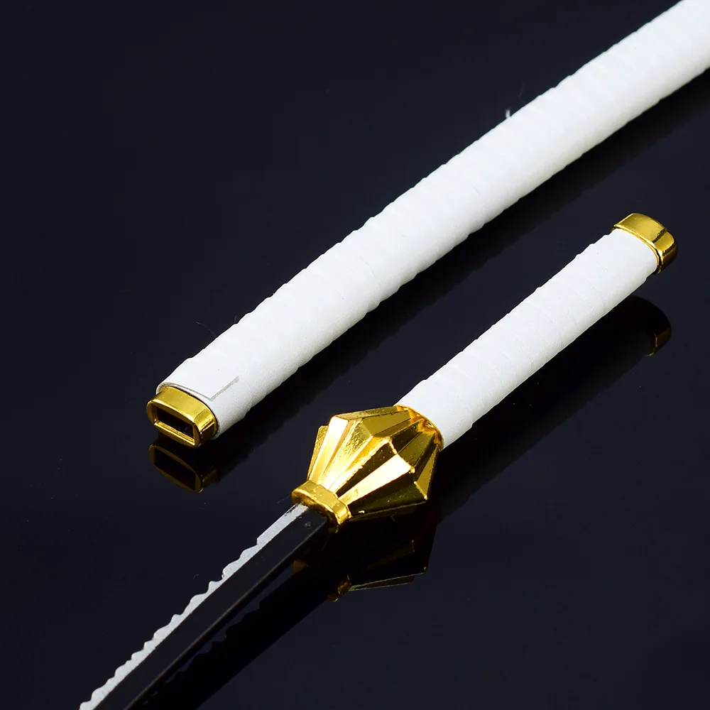 10 นิ้ว Mini Bleach Katana Ichigo ดาบนินจามีดเหล็กอะนิเมะ Bleach Kenpachi Katana ญี่ปุ่นขนาดจริง SAMURAI ดาบของเล่นของขวัญ