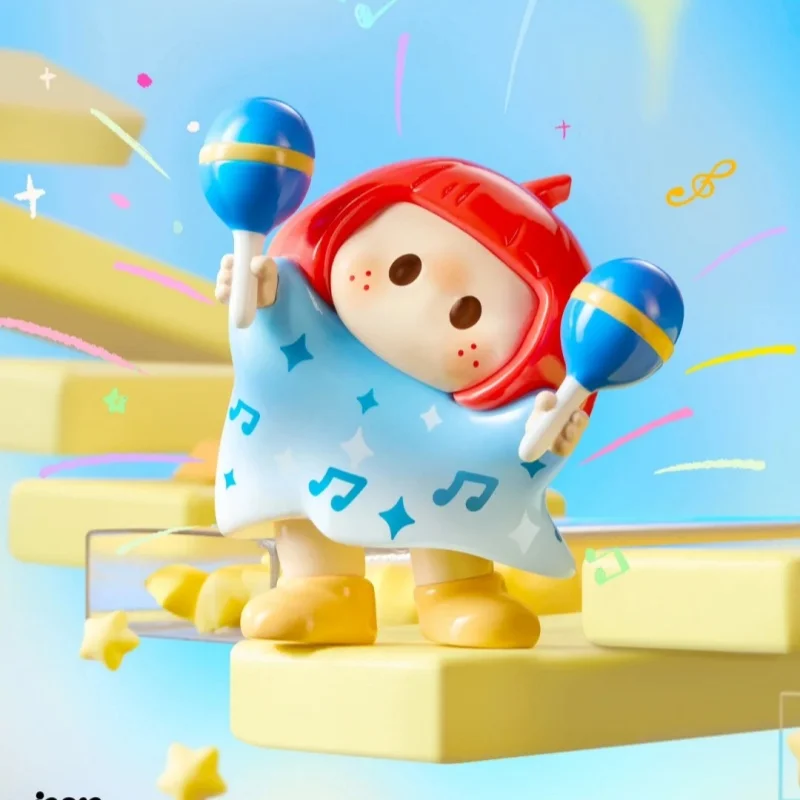 Genuíno em estoque yoyo bonito cabeça torto série caixa cega item na moda ornamento de mesa cabeça abóbora mini boneca presente aniversário da menina