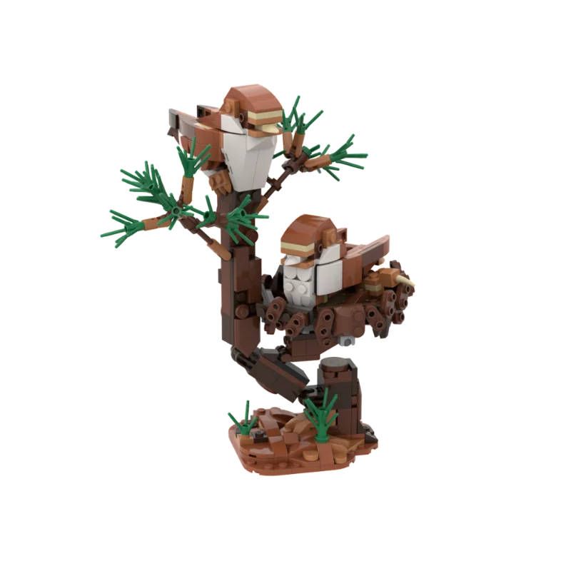 مجموعة مكعبات بناء حيوانات الطيور اللطيفة من MOC - مجموعة نماذج طيور الطبيعة الإبداعية، ألعاب تعليمية ذاتية الصنع هدية للأطفال