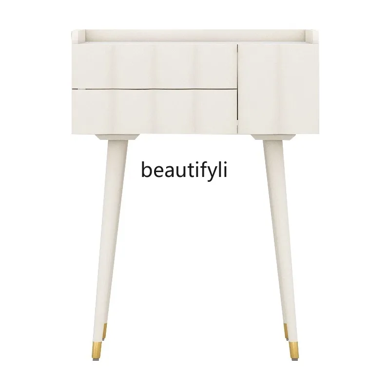 Light Luxury Cream Style Stone Plate Dressing Table 60cm Modern Simple Bay Window Makeup Table