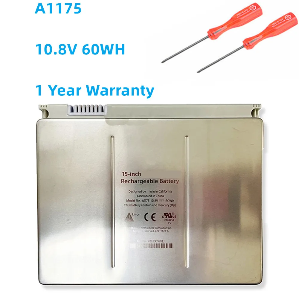 

New A1175 Battery For Apple MacBook Pro 15" INCH A1175 A1150 A1226 A1260 MA348G/A 10.8V 60Wh