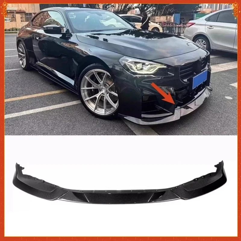 

For BMW 2series G87 M2 R44 Sty Real Carbon Fiber Front rear Lip Spoiler side skirt Bumper Lips Diffuser Splitter Body Kit 2022+