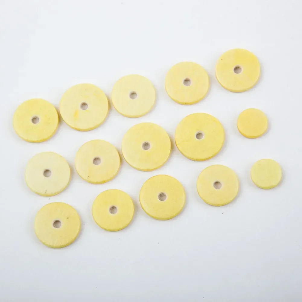 16 Pack Flute Pads Flute Leather Pads  Flute Leather  Yellow Instrument Accessory Pads Musical Instrument