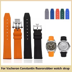 High Quality Fluorine Rubber Watch Strap For Vacheron VC Constantin Heritage Bracelet Series Silicone Watchband Men 20mm 19mm