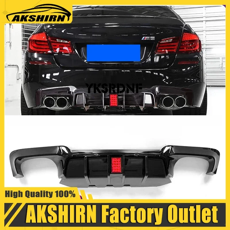 

Car Rear Bumper Lip Spoiler Diffuser Guard Exhaust Plate Splitter For BMW F10 F11 528 535 540 M-Tech 2011-2016