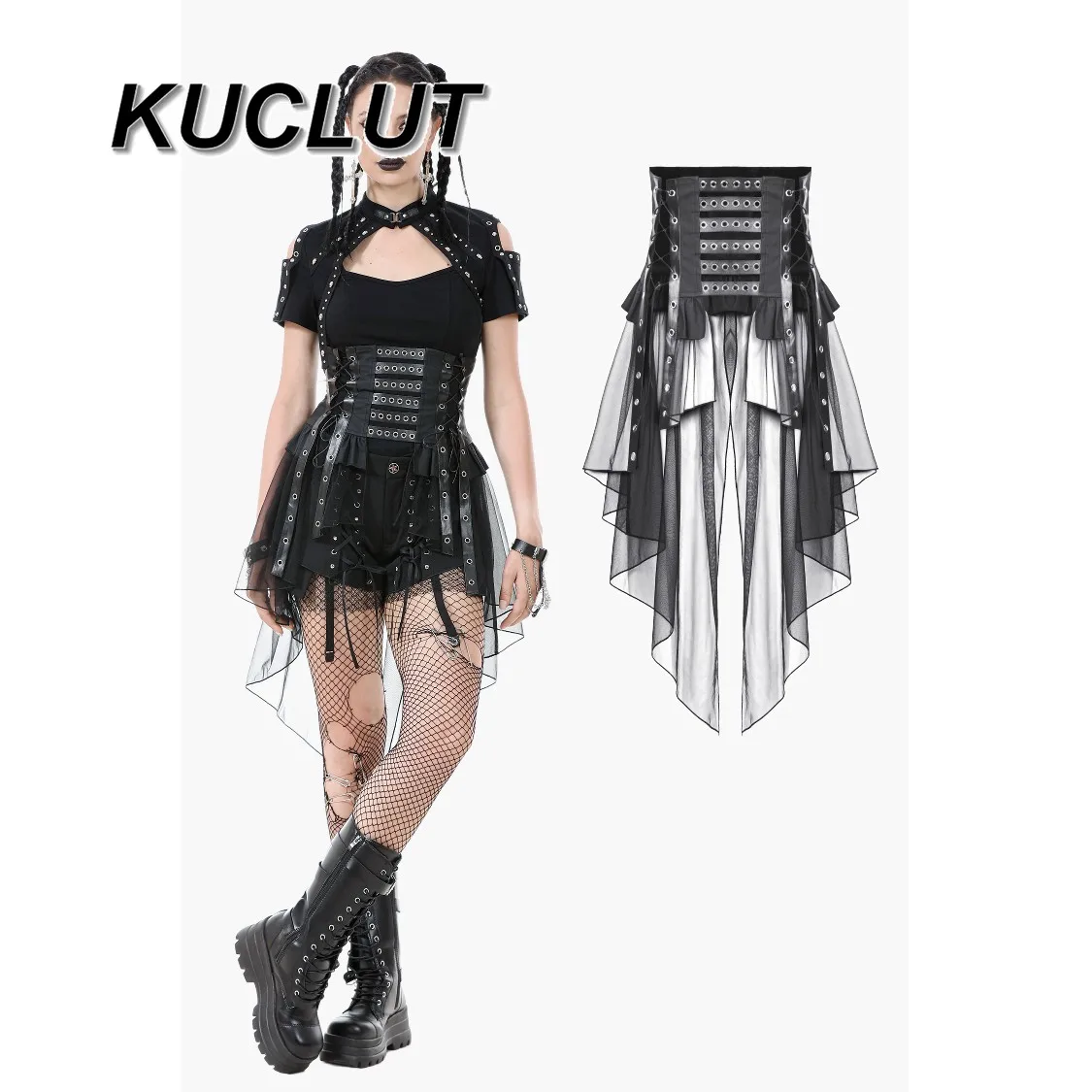 

Летняя женская одежда в готическом стиле в стиле панк Y2k, кружевной лоскутный топ-труба, модные сексуальные повседневные женские кофточки, новинка 2023 г.