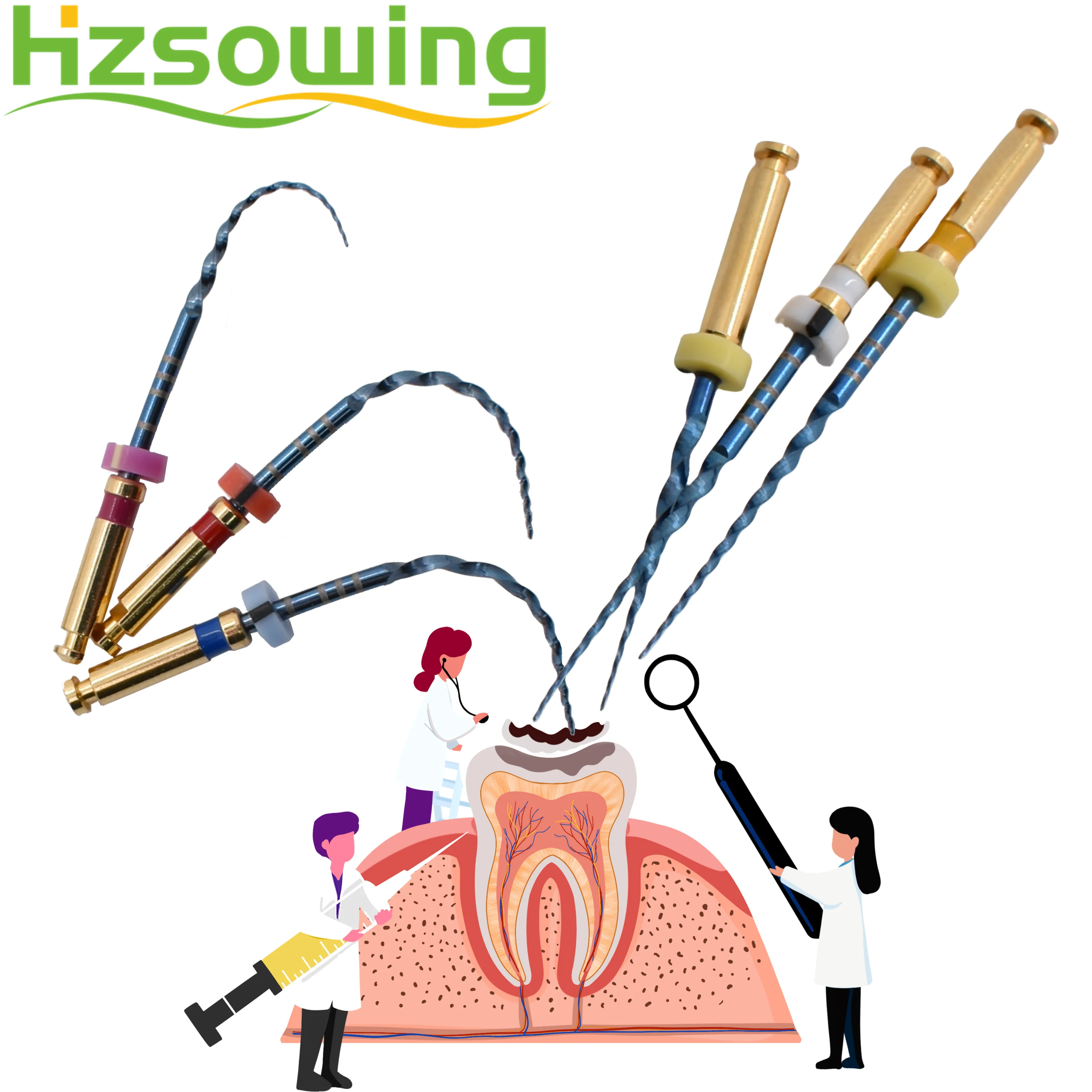 Root Canal Files Denal Instruments Endo Rotary Files With Heat Activation for Motor Use SX S1 S2 F1 F2 F3 25mm