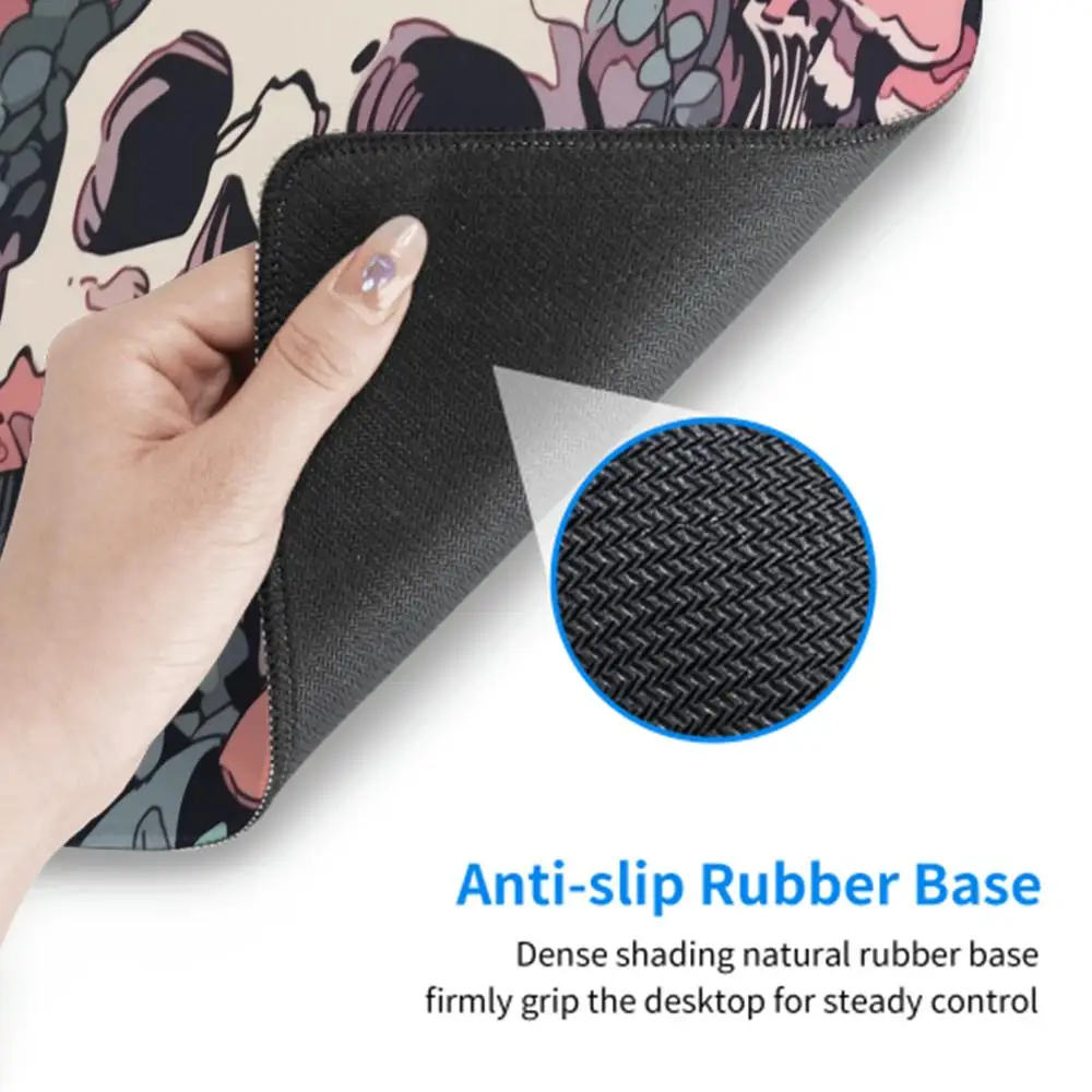 Pastel Goth Desk Mat Skull Mushroom Desk Pad Mouse Pad TCG Playmat Pastel Mousepad Goth Mouse Pad Large Gaming Anime Mouse Mats