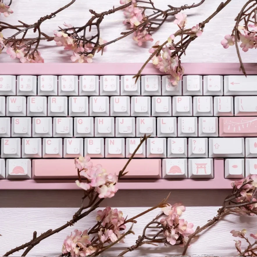 Sakura, material PBT original, keycap de processo de alta sublimação original