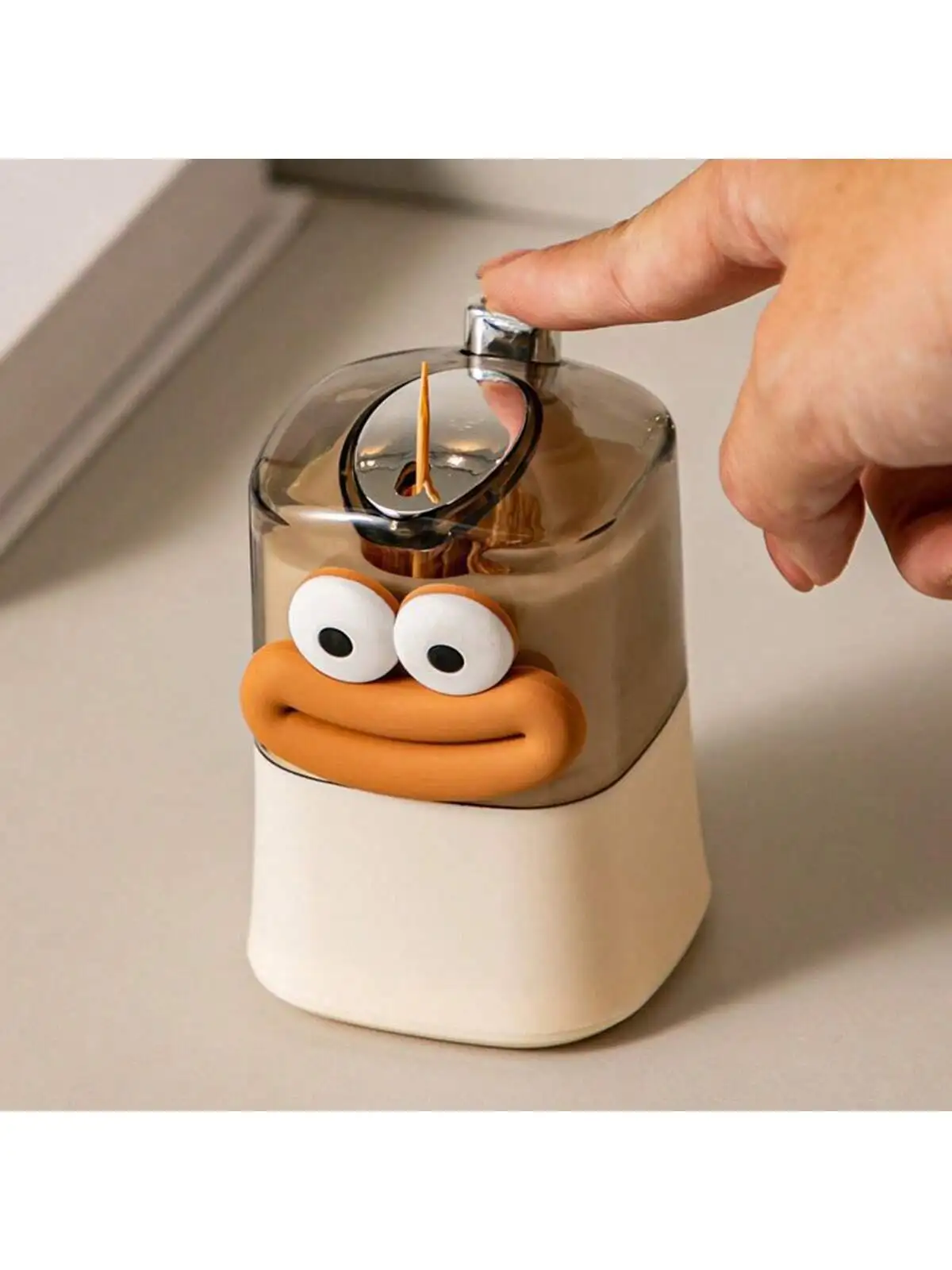 1pc Creative Toothpick Holder With Automatic Pop-Up Function, Home Storage Container With Highly Attractive