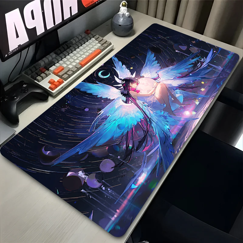 Columbina Mousepad, rutschfestes Gummi-Gaming-Mauspad, Genshin Impact-Mauspad, Tastaturmatte, Computer-Laptop-Pad, XXL, Anime, süßes Mädchen, Schreibtischmatte