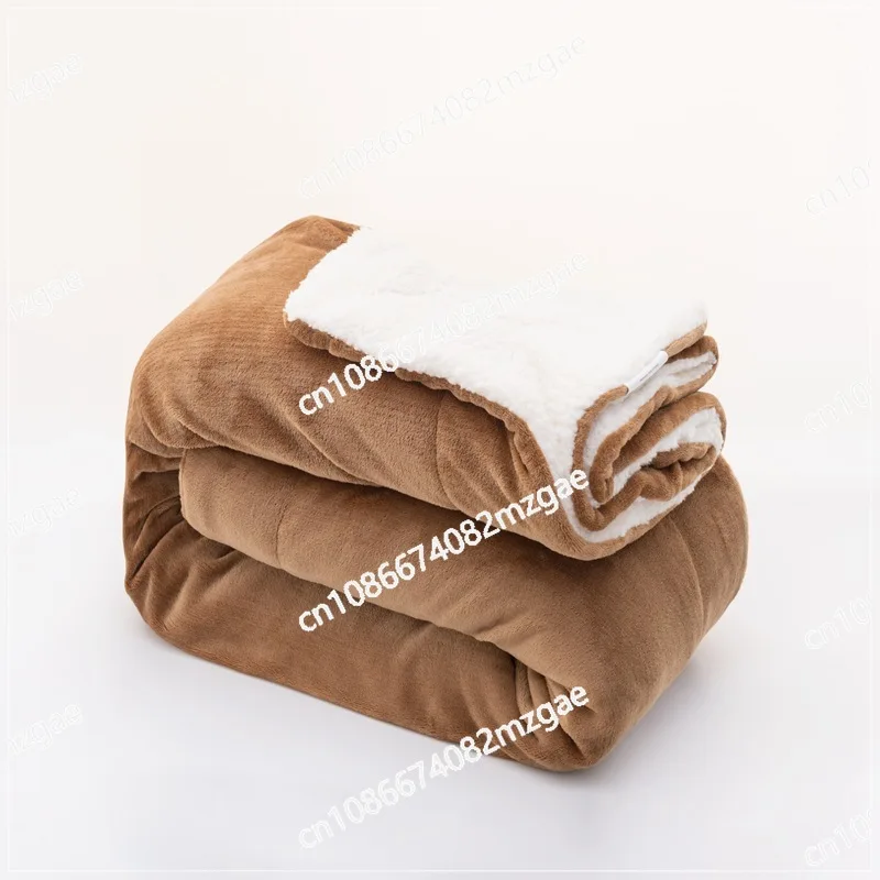 

Lamb wool blanket thickened double flannel blanket