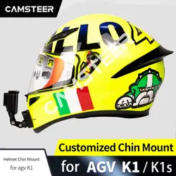 for AGV K1 K1s Helmet Custom Aluminium Chin Mount for GoPro Hero 12 11 10 9 Insta360 X4 X3 Ace pro DJI Action 5Pro 4 3 Camera