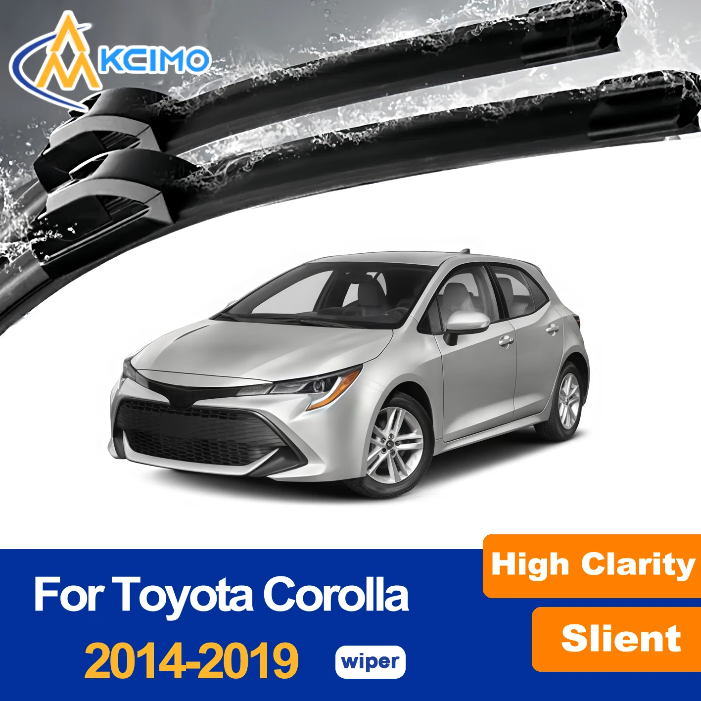 

Front Windshield Wiper Blades Pair For Toyota Corolla E170/E180 2014-2019 Toyota Levin All-Weather Rubber Streak-Free​ Wipers