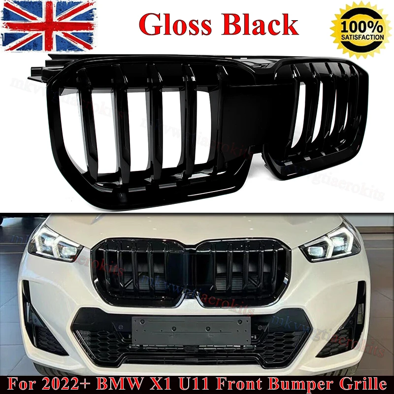 

SAIQINGSP Front Bumper Single Line Grille For BMW X1 U11 U12 2022-2024 M Sport Car Accessories Tools