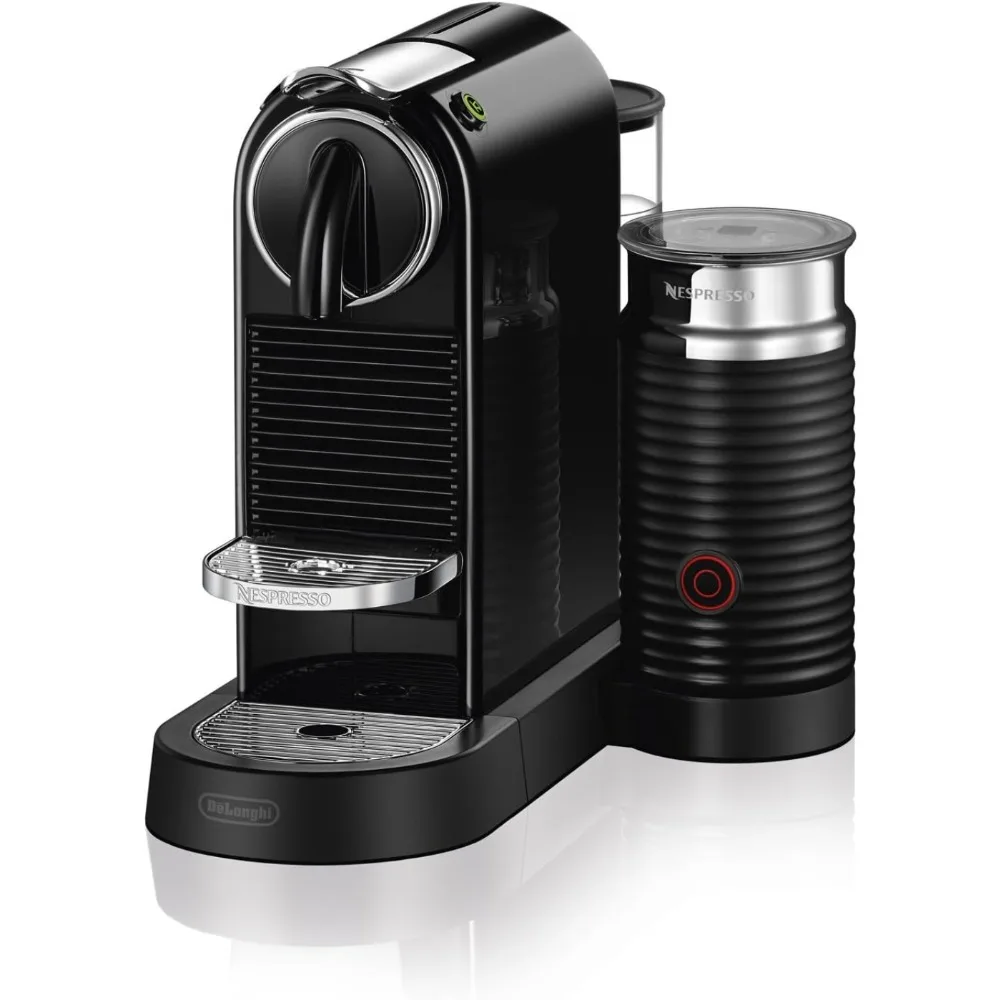 Coffee and Espresso Machine by De'Longhi with Milk Frother, Black, 9.3 x 14.6 x 10.9 inches