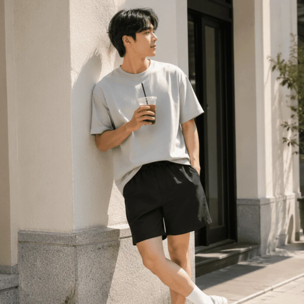 Summer Breathable Sports Shorts Thin Ice Silk Quick Dry Shorts Lace-up Gym Clothes Running Shorts Men