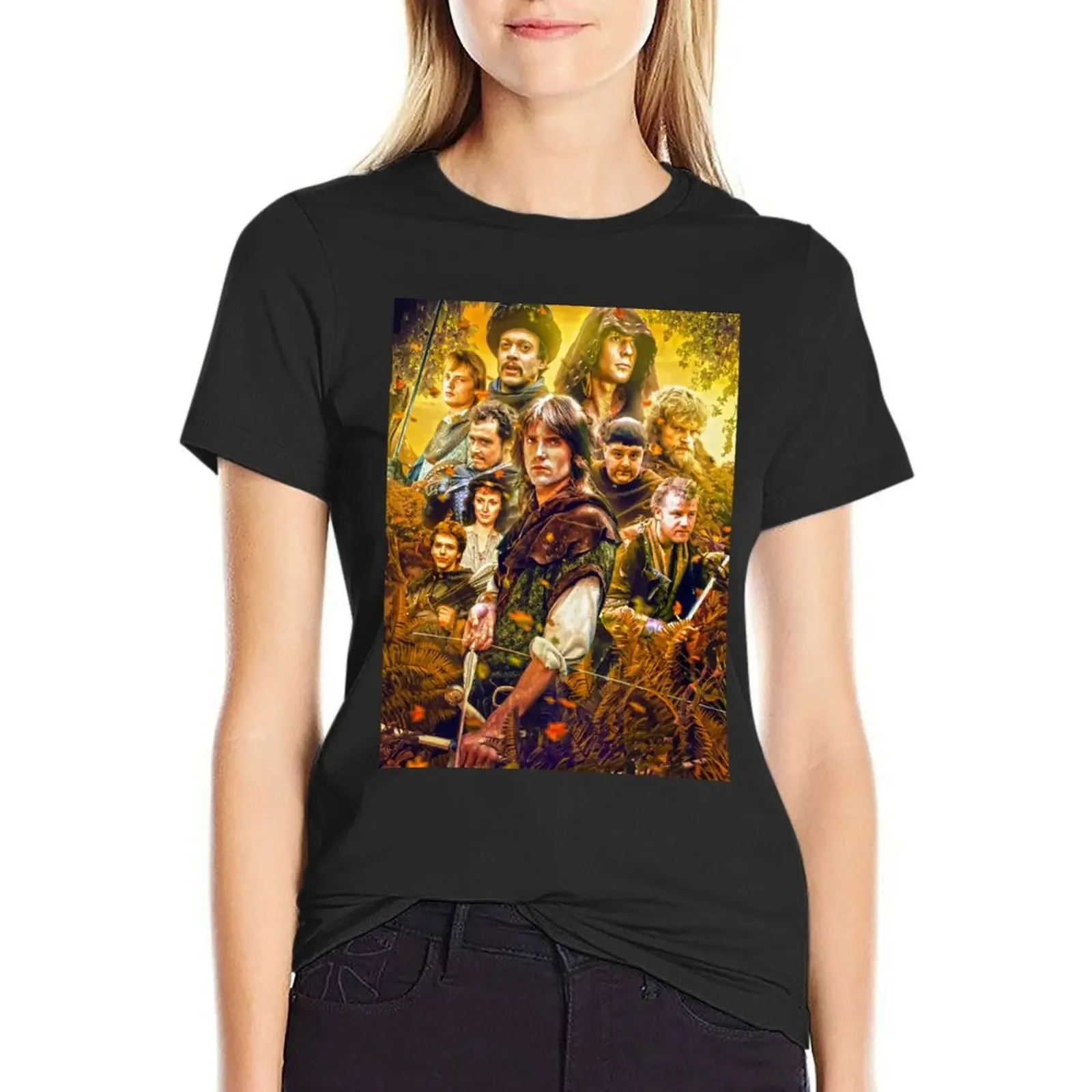 Robin Of Sherwood T-shirt funny Blouse Womens clothing