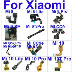 Distância de luz sensor proximidade conector cabo flexível para xiaomi mi 8 9 9t 10 lite pro 10t cc9 cc9e 9 se para mi nota 10 a3