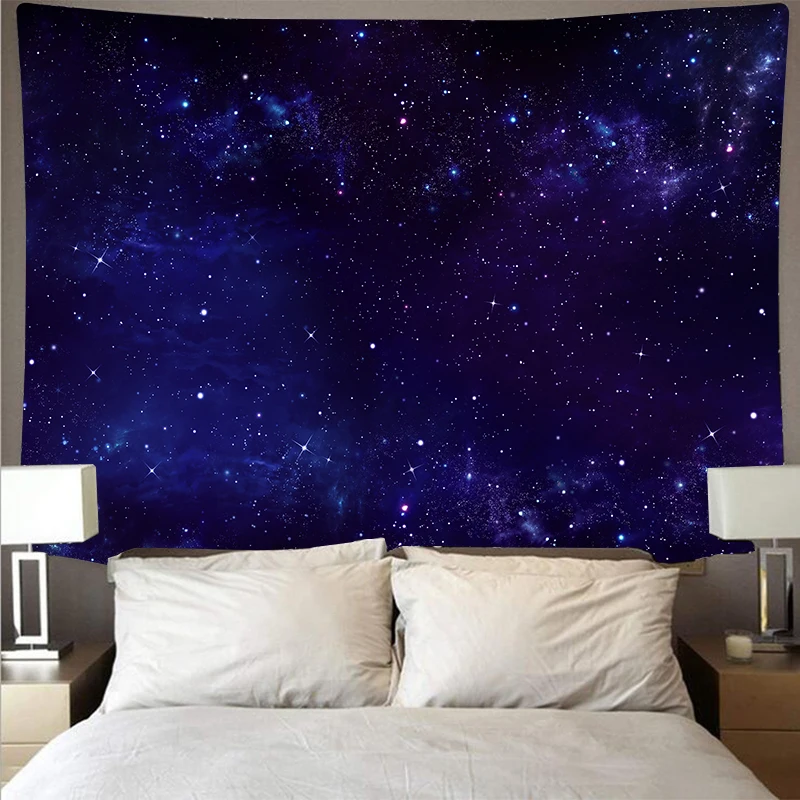 

Mysterious Universe Space Starry Sky Large Art Tapestry Psychedelic Wall Hanging Beach Towel Polyester Fiber Blanket Yoga Mat