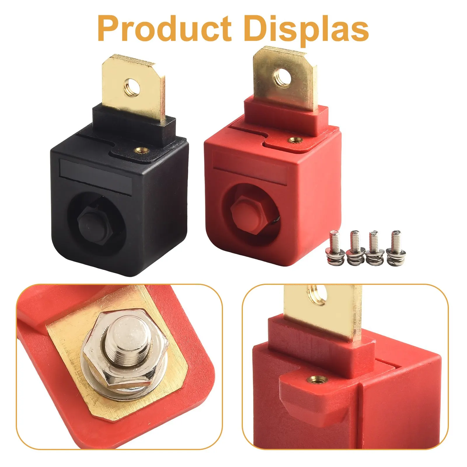 130A Terminal Block Battery Binding Post สําหรับโครงการไฟฟ้าภายในบ้าน 130A ความจุปัจจุบันทองเหลืองและวัสดุ PBT