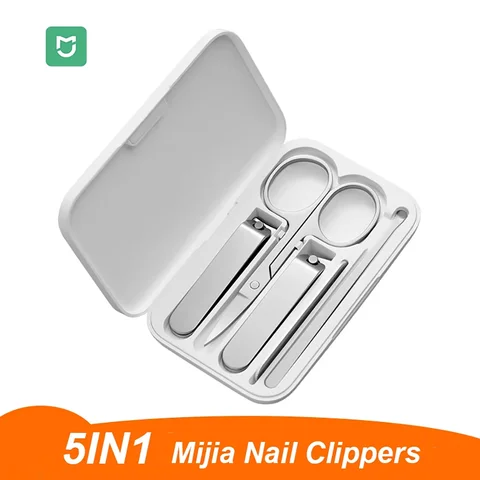5 in 1 Mijia Nail Clippers Tool Set Pedicure Care Clipper Earpick Nail File Professional Beauty Tools Nail Cutter Trimmer