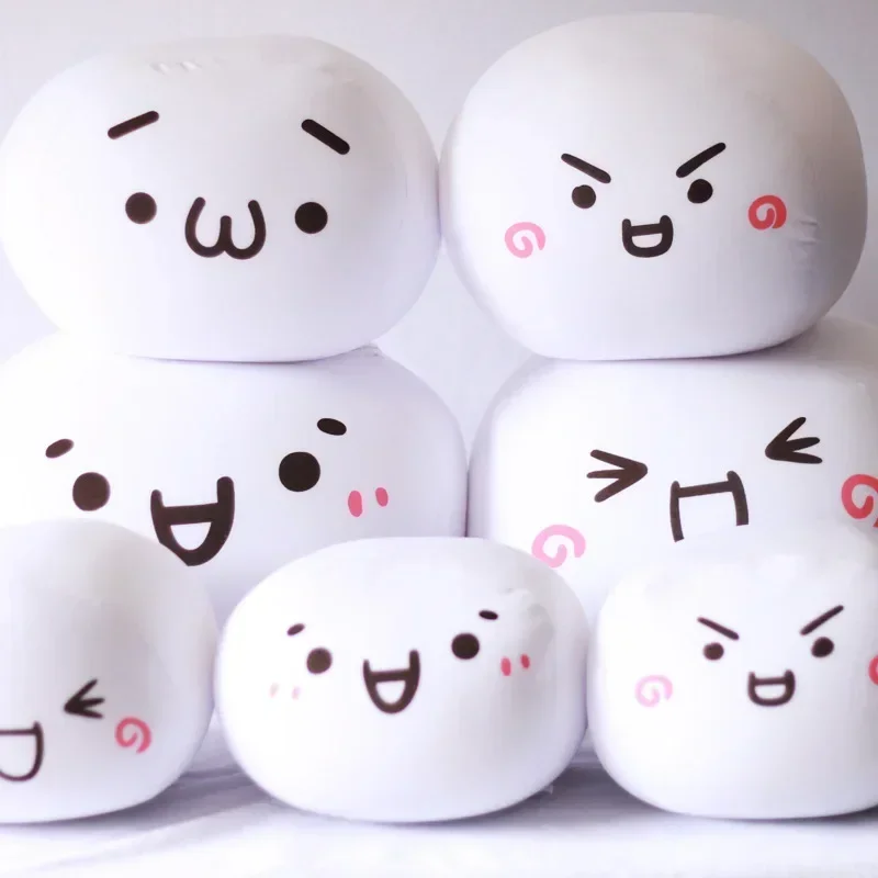 Creative Soft Facial Expression Cute Animation Face Word Character Emoticon Round Pillow Emotion Icon Cushion Home Decor