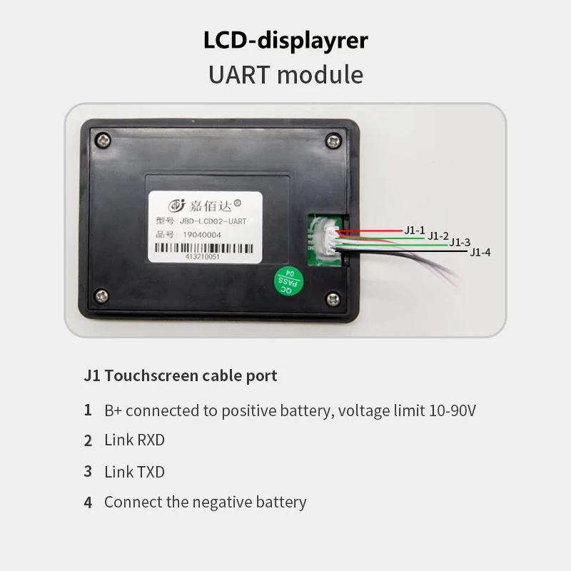 Akcesoria JBD moduł Bluetooth wyświetlacz LCD UART RS485 do baterii litowej Smart BMS 3S-20S z funkcja komunikacji