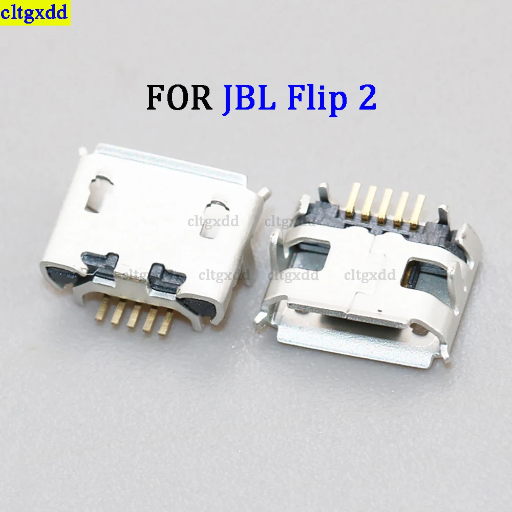 

cltgxdd 10piece 5-pin USB C socket power connector base, suitable FOR JBL Flip 2 Bluetooth speaker charging port micro plug 5P f