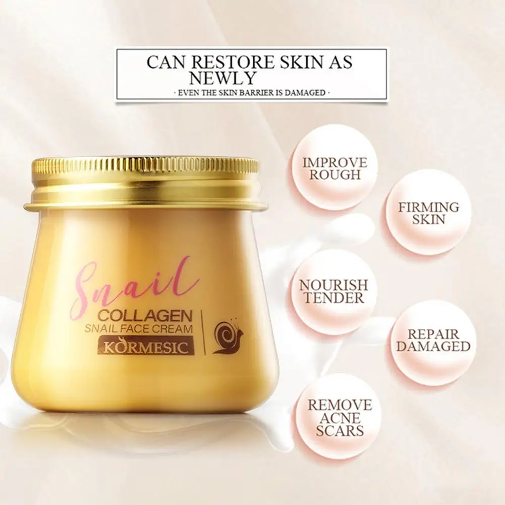 Snail Moisturize Facial Cream Snail Collagen Cream Multi Functional Face Snail Mucin Hydrating Anti-Wrinkle Cream