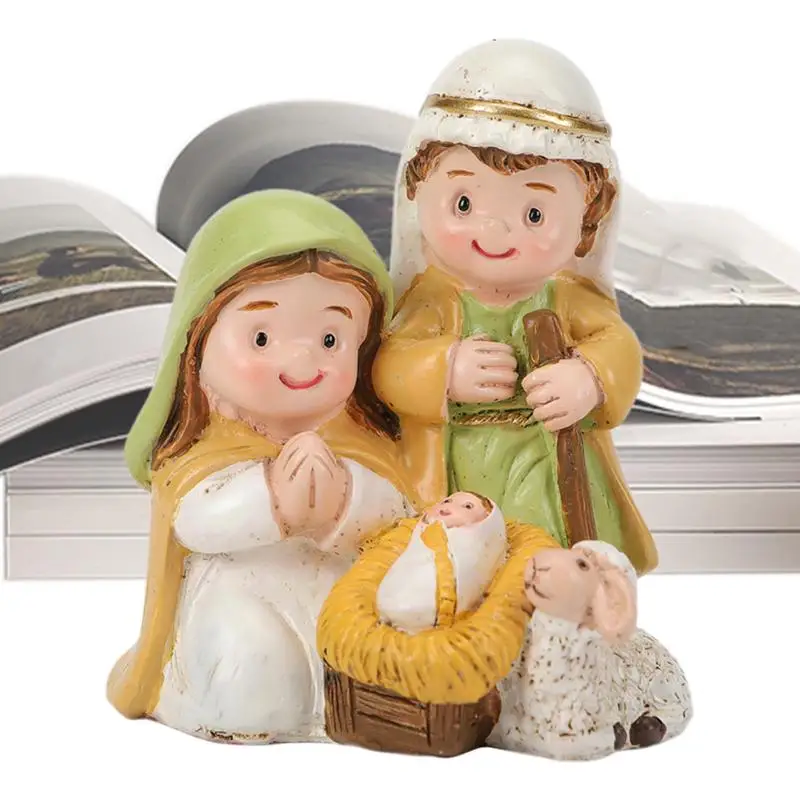 

Nativity Scene Statues Nativity Scene Miniature Model Christian Home Decor Aesthetic Nativity Scene Ornaments Christmas Nativity