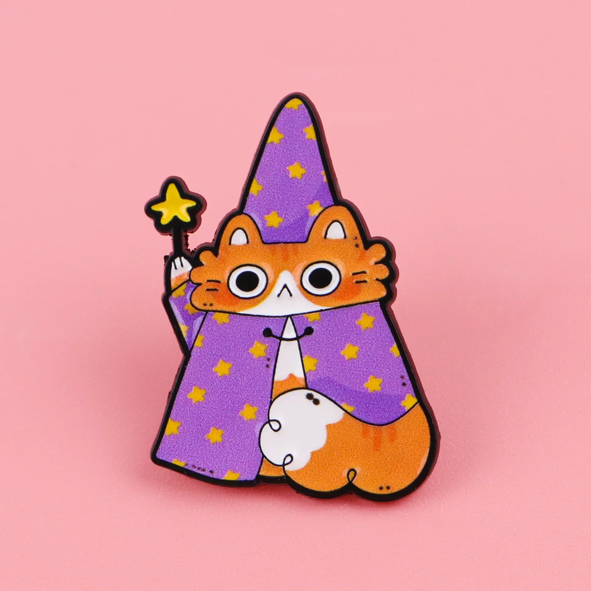 Niedliche Zauberer-Katzen-Emaille-Anstecknadel, Anstecknadel für Rucksäcke, Cartoon-Tiere, Broschen für Damen, Modeschmuck, Accessoires, Geschenke