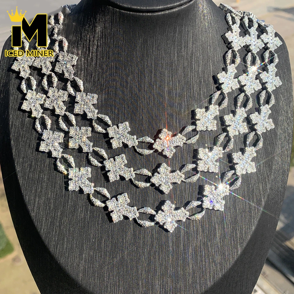 

Icedminer Cross Iced Out Link Chain Ожерелья Мужчины Женщины Bling Циркон Хип-Хоп Ювелирные Изделия Бесплатная Доставка