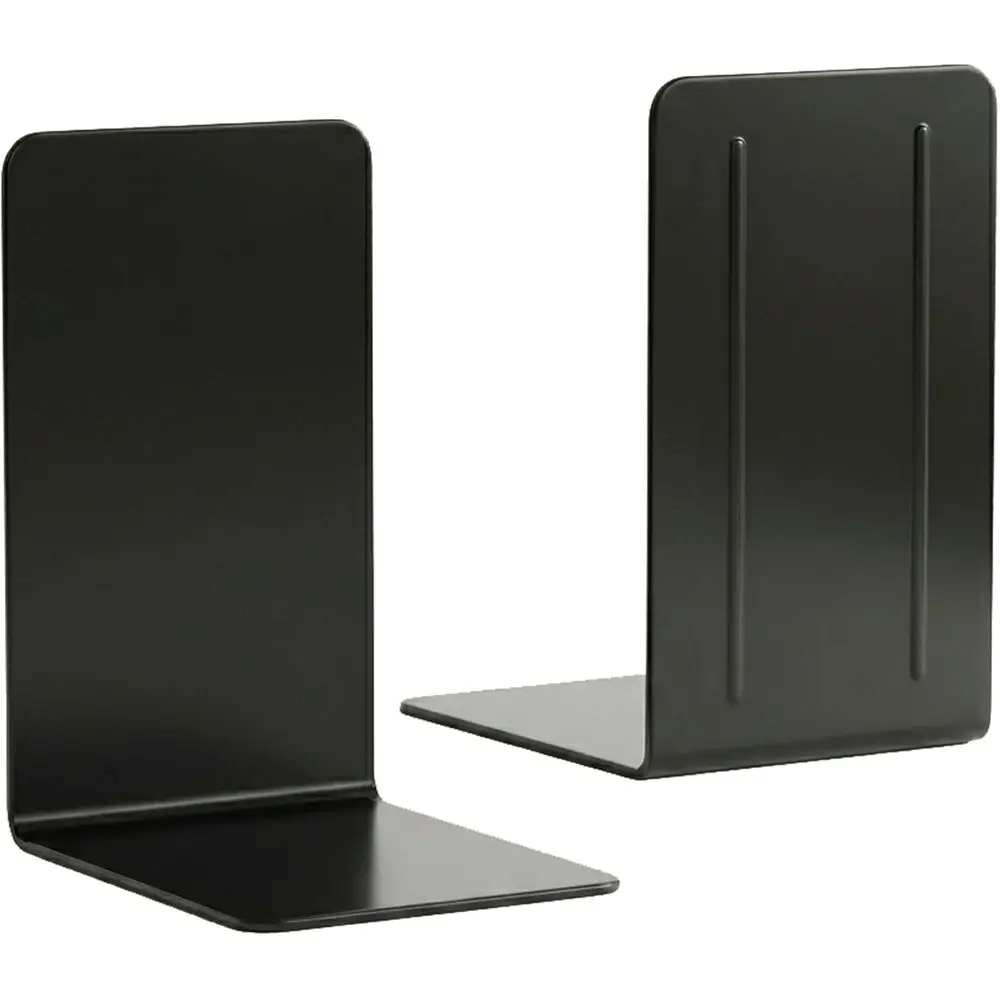 

Plastic Bookends or Bookcases, Shelves, Desktop Plastic Book Holders (Black) (1 Pair)