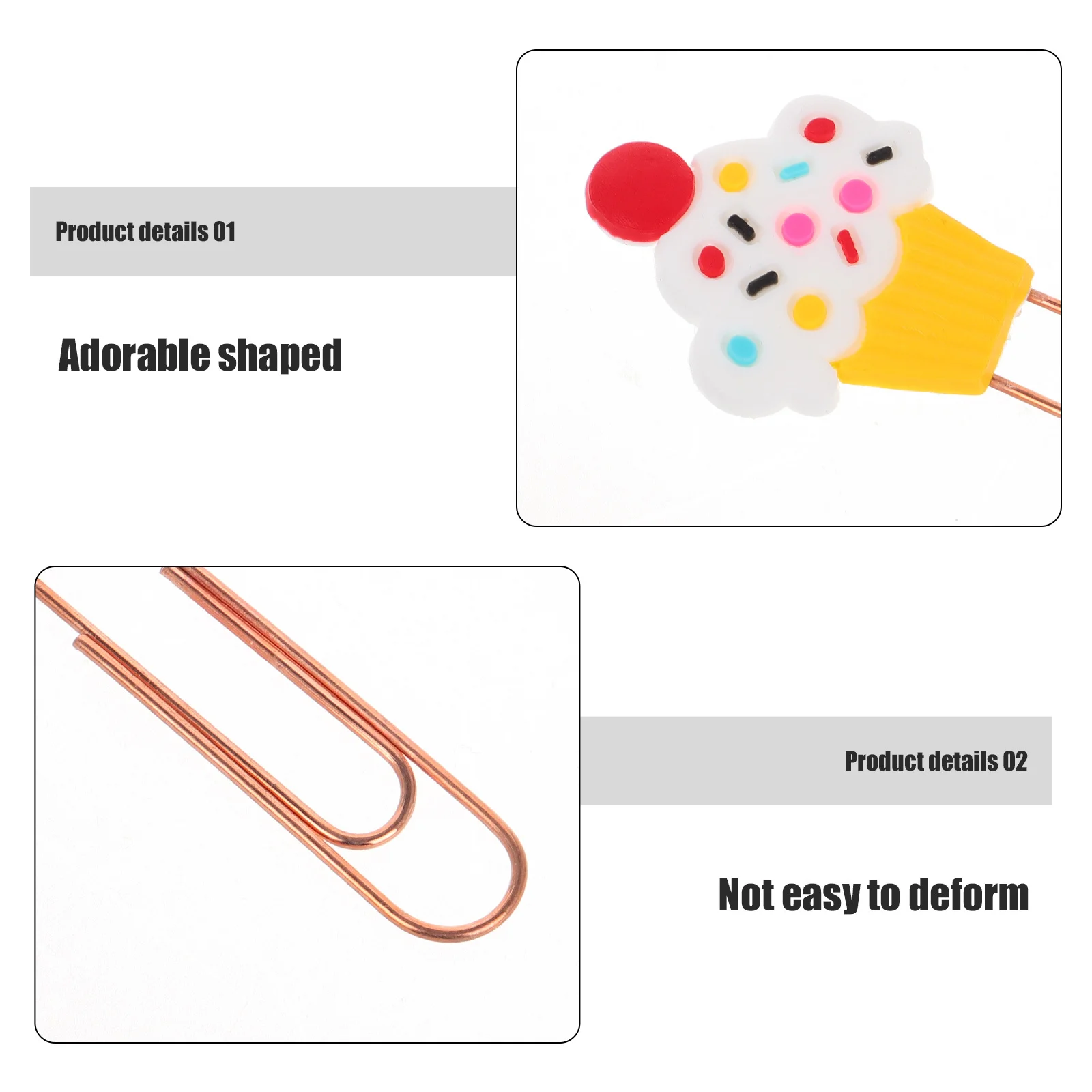 20 قطعة دبابيس ورق كعكة لطيف الكرتون دبابيس ورق الزخرفية المرجعية وثيقة كليب مكتب دراسة اكسسوارات الفاكهة ورقة الإشارات المرجعية #4