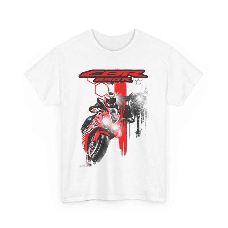 Summer CBR650R Skull T Shirt The Speed Demon Motorcycle Tee Inline Four Rider Graphic Top for Fans Biker Cotton T-shirt Unisex