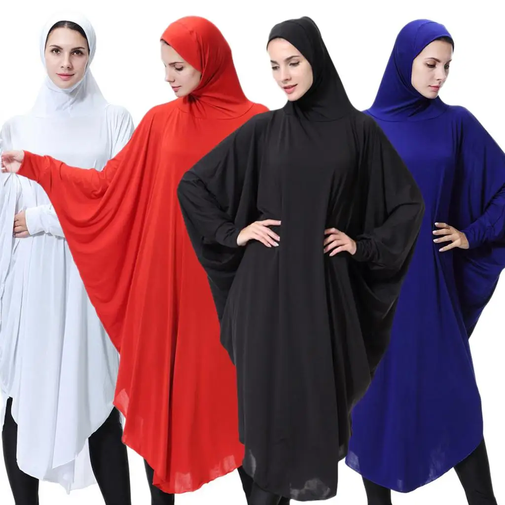 Women Islamic Robe Kaftan Muslim Batwing Sleeve Abaya Maxi Dress Arab