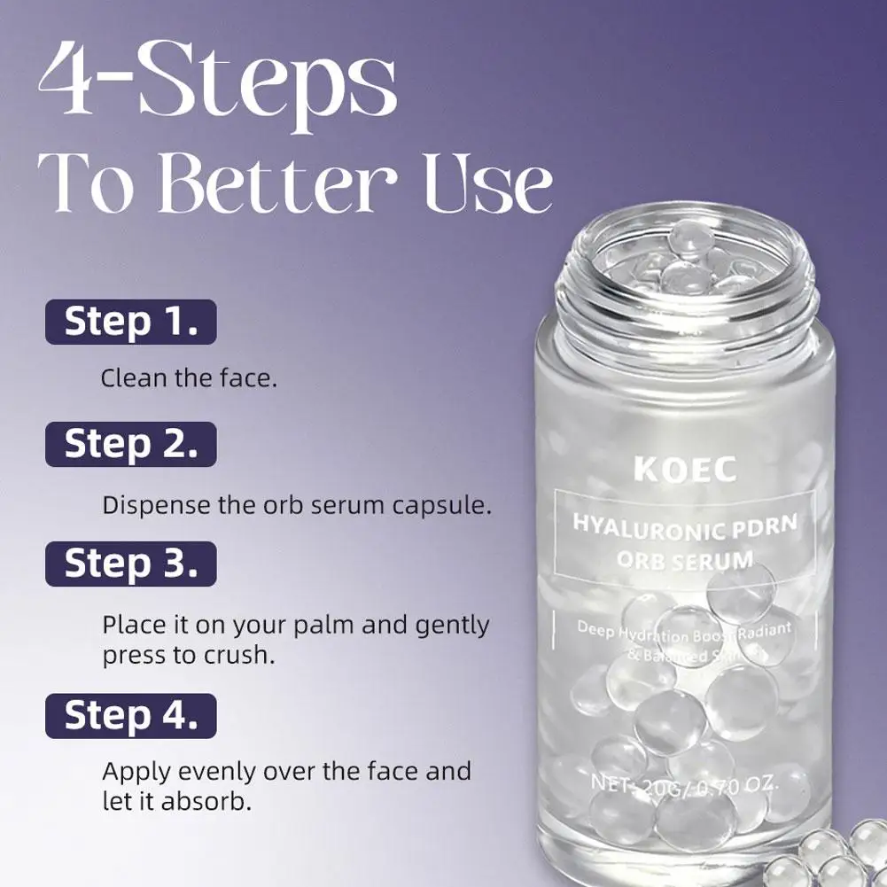 

Korea KOEC Strengthens Skin Elasticity Hyaluronic Acid PDRN Capsule Essence Multi Layer Water Locking Improves Dryness