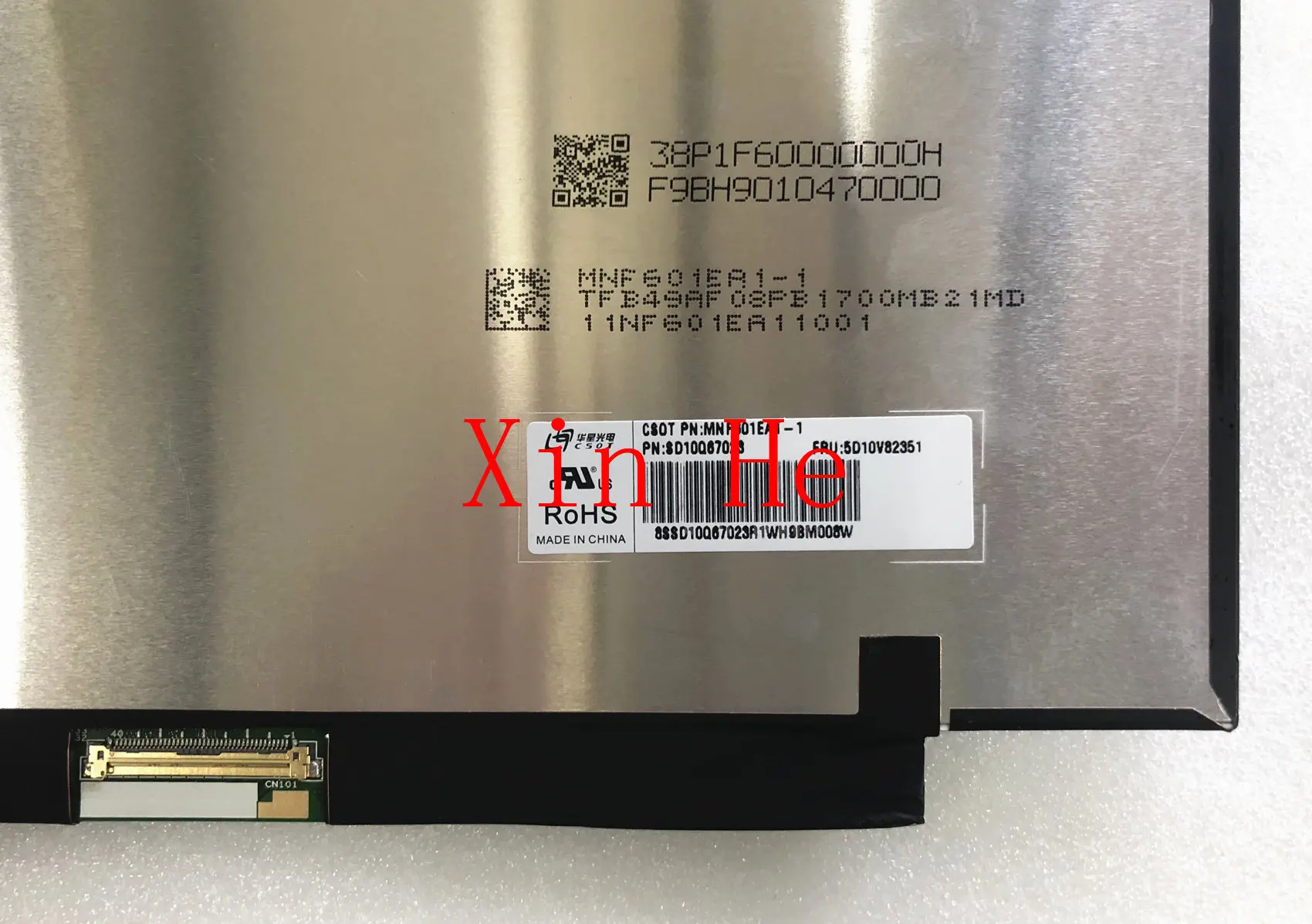 Imagem -02 - para Lenovo Thinkpad x1 Extremo Gen3 ou P15 Gtn3 sem Toque Fru: 5d10v82351 Tela Lcd 3840*2160 Edp 40 Pinos Mnf601ea1 Mnf601ea11