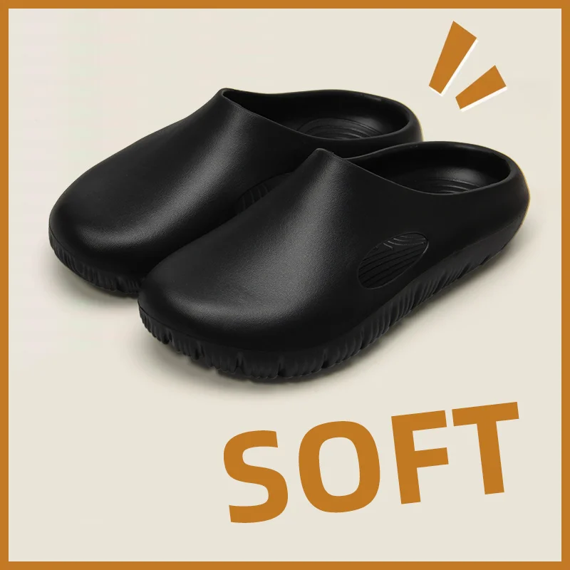Herren EVA-Slipper mit geschlossener Zehenpartie, rutschfeste, weiche Mules-Schuhe, leichte, atmungsaktive Indoor-Outdoor-Strand-Sandalen. – Detail 6