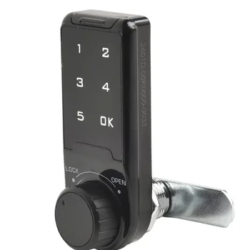 전자 암호 문짝 잠금 장치, 터치 스크린 디지털 보안 도난 방지, 나무 캐비닛 키패드 서랍, 사무실 파일 잠금 