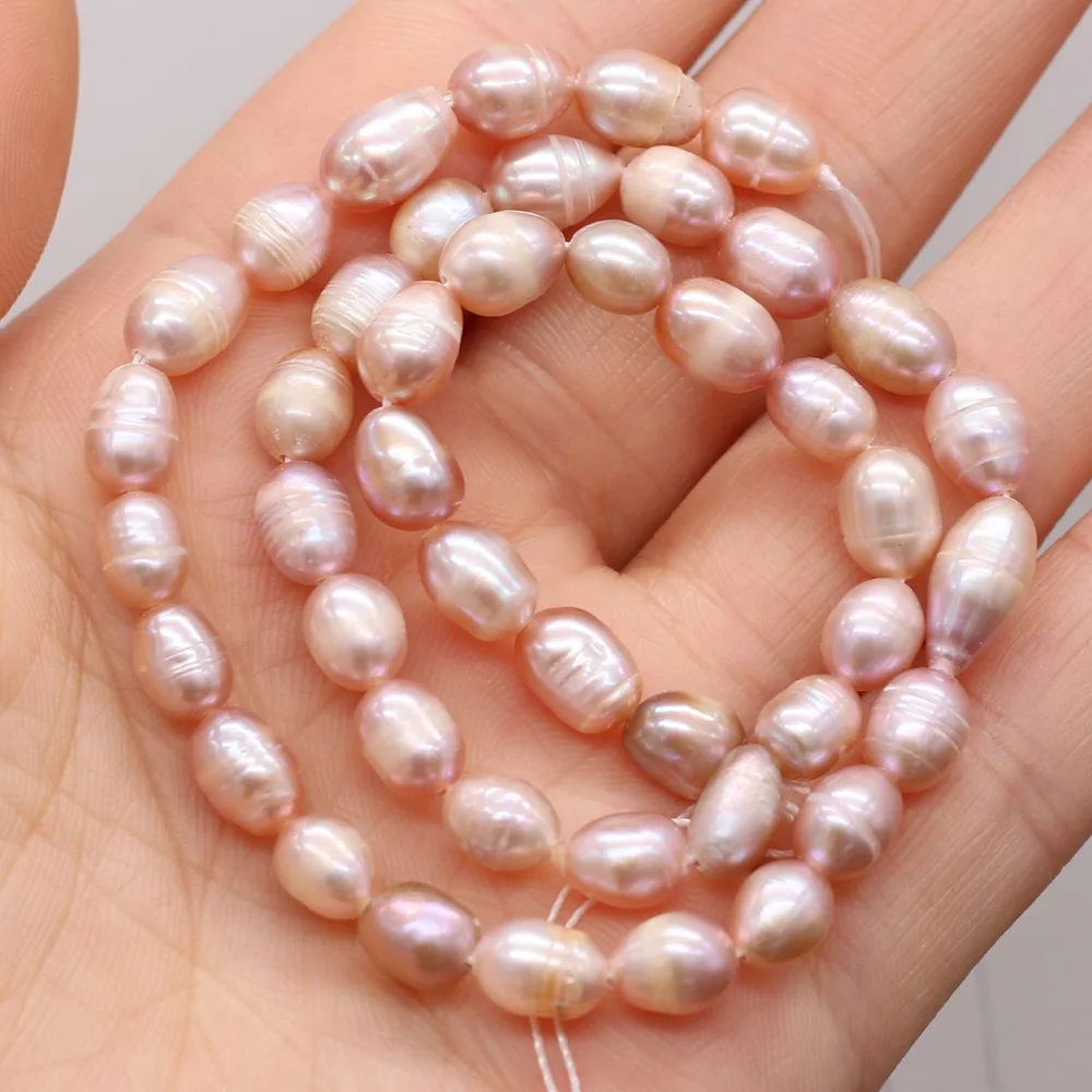 

A 100% Purple Natural Freshwater Pearls Beads Rice Shape Spacer Beads for Jewelry Making Supplies DIY Necklace Charms Bracelet