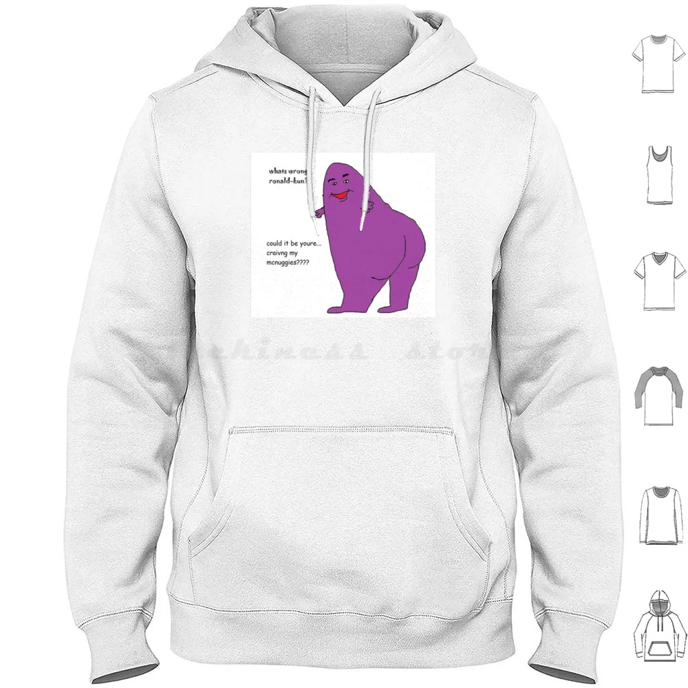 

Grimace-Craving My Mcnuggies Hoodie Cotton Long Sleeve Mcnuggies Mc Nuggies Nuggets Meme Funny Grimace Purple