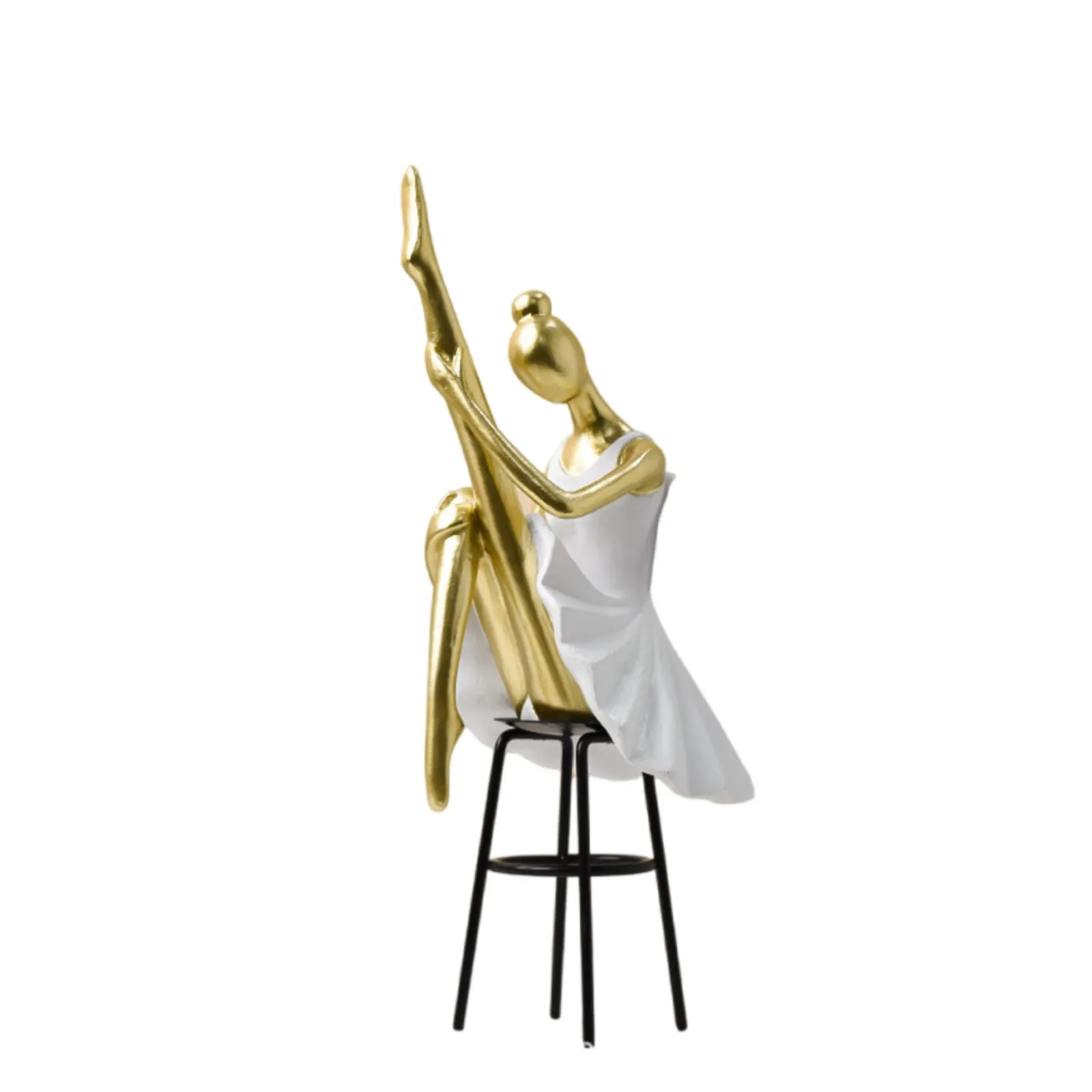 

Ballet Girl Statue Resin Figurine Art Sculpture Figure Desk Ornament for Living Room Cabinet Office Desk TV Cabinet, 1