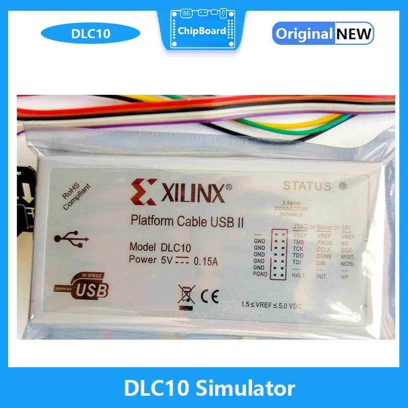 Imagem -02 - Cabo de Download Xilinx-usb para Programador Nova Versão Dlc10 Adaptador Depurador Programador para Fpga Cpld C-mod Xc2c64a Xc256